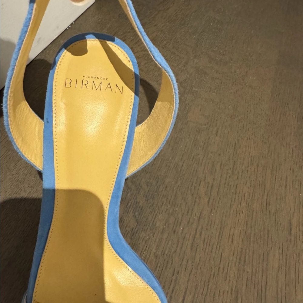 Alexandre Birman Clarita Blue Suede Platform Heels size 38 8 Bow Ankle Straps - Picture 3 of 8